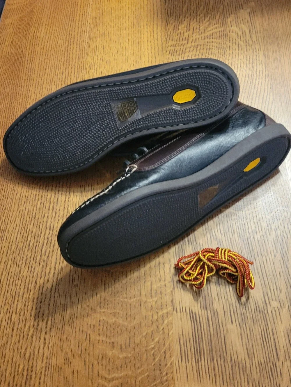 J. Crew Four-Eye Leather Lake Shoes - Whiskey & Black